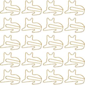 40 PCS Cat Paper Clips Cute Animal Paperclip Gold Fun Paper Clips Creative Funny Memo Clips Cat Lover Gifts for Women ، Fun Office Supplies لمحبي القط