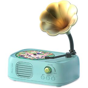 96 Cards Children Phonograph Early Education Machine Record Player Music Box Storyteller pop Speakers, Birthday Holiday