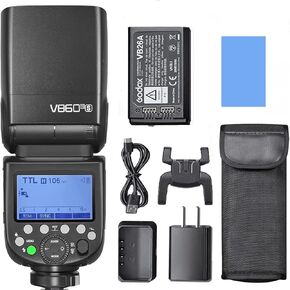 Godox V860III-S Camera Flash Light Wireless TTL Speedlite Modeling Light Transmitter/Receiver Manual/Auto Flash GN60 1/8000s HSS Built-in 2.4G Wireless X System Replacement for Sony Cameras