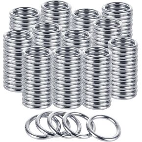 200 pcs 1 inch metal o rings متعددة الأغراض o-ring المعادن الثقيلة مع المعادن O for macrame diy crafts الأجهزة أحزمة الكلاب keyhes keyhain