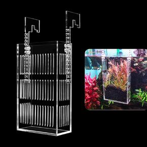 Fish Breeding Box, Clear Acrylic Isolation Box Separator for Aquarium, Incubator for Newborn Fry Shrimp Guppy Clownfish Aggressive Fish