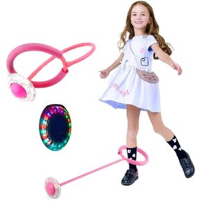 Ankle Skip Ball for Kids, Colorful Flash Wheel Swing Skip It Ball, Toys for Girls & Boys, Sports Fitness Toys, Gifts for Halloween & Christmas, Age 5-10 Years in Kuwait