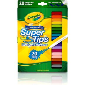 Crayola 20 CT Super Tips علامات قابلة للغسل