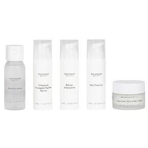 Skincare Travel Set: Daily, TSA-Friendly Skin Essentials - Micellar Water, Jelly Cleanser, Vitamin-C, Retinol Alternative, Water Cream