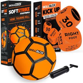 ركل كرة القدم تدريب Dice & Softstrike Home Indoor Soccer Ball - هدايا كرة القدم للبنين والبنات حزمة