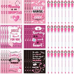 Sabary 48 Pcs Nurses Week Gifts Bulk 2025 Appreciation Include Nurse Notepads with Pens Mini Pocket Nursing Notebook Thank You Gift for Medical Doctor Assistants Graduation Coworker Supplies(Classic)