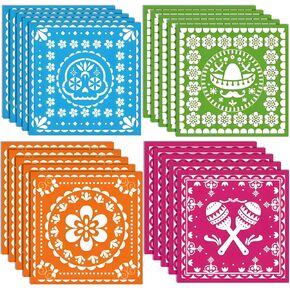 40pcs المناديل المكسيكية لنسخ Cinco de Mayo Party Decorations ثنائية الطبقات المكسيكية مناديل للورق المتاح للورق من أجل تاكو حفلة عيد ميلاد الطفل الاستحمام المكسيكي