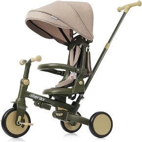 7-in-1 Tricycle Stroller for Toddlers Ages 1Y-6Y Adjustable Push Handle Retractable Canopy