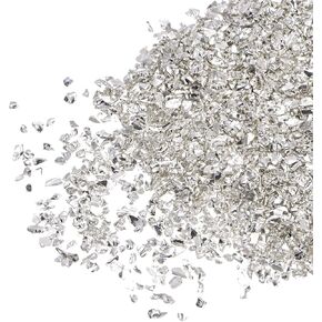 uxcell 20g Crushed Glass Chips, 1-3mm Irregular Metallic Glitter Glass for Craft DIY Jewelry Vase Filler Epoxy Resin Decoration Blue