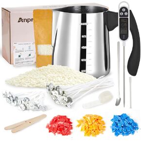 Manpro Candle Making Supplies ، Kitle Making Kit W/Wax Melter ، DIY Gift for Kids ، Beginners ، بما في ذلك 70 واط إلكترونيًا ، 900 مل من الشمعة Make Pot ، و Candle Wicks ، و Wicks Holder ، ومقاييس الحرارة (الوردي)