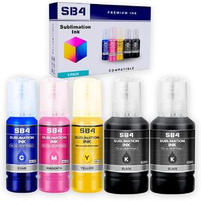 520ml Sublimation Ink Bottles Compatible with Epson Inkjet Printers ET2400, ET2720, ET2760, ET2750, ET4800, ET2800, ET2803, ET2850 – for Heat Press Transfer