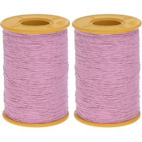 HARFINGTON 2pcs Elastic Sewing Thread 547 Yards 0.5mm Thickness Latex Tailoring Craft Sewing Thread for Hand Sewing, Gathering, Embroidery, Sewing Machine, Orange Red
