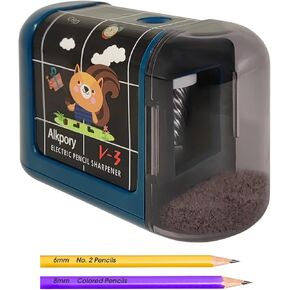 Battery Operated Electric Pencil Sharpener – Fast, Safe & Portable, Tungsten Steel Helical Blade, Cute Cartoon Design for Kids, Students, Home, School, Office, for No.2 & Colored Pencils