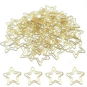 XGNG 50PCS Pentagram Paper Clip Creative Metal Contlulful Paper Paper Clip مناسبة لإشارات العائلة العائلية لمدرسة Office