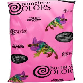 CHARMELEON COLORS PINK CONFER POWDER - 5 LB BAG - لون نابض بالحياة - تنظيف سهل مفتوح وتنظيف سهل - غير سامة