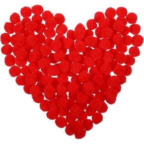 150pcs ريد بوم بومس 1 "كرات بوم صغيرة رقيقة للحرف اليدوية ، كرات نفخة للفنون الفنية ديكور عطلة المنزل