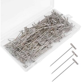 200 pcs t دبابيس شعر مستعار دبوس الفولاذ المقاوم للصدأ t شكل خياطة الشكل للمساواة والحرف 2 بوصة حظر دبابيس للحياكة ونمذجة المجوهر