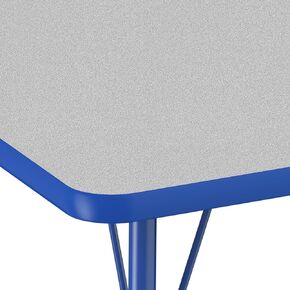 Factory Direct Partners FDP 30 "× 60" طاولة نشاط الفصول الدراسية المستطيل الحراري مع أرجل انزلاق الكرة القياسية ، ارتفاع قابل للتعديل 19 "-30"-الرمادي/الأزرق ، 14782-GYBL