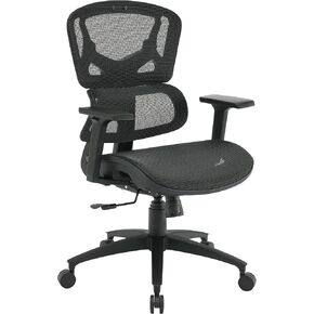 مكاتب Office Star Executive Geting Geting Back and Seat Chair of Office's Manager ، Arms Amplable ، قاعدة من النايلون ، أسود
