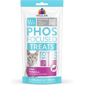 Weruva Wx Phos Focused, Tuna Formula Lickable Cat Treats, 0.5oz Tube, Pack of 5