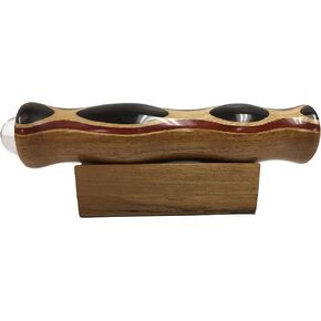 N&J kaleidoscope منظار عن بعد في خشب الساج الصلب ، 5 1/2 بوصة برميل ، غابات صلبة مغلفة بما في ذلك Padauk و Ebony و Jalneem. مصنوع يدويًا في U S A!
