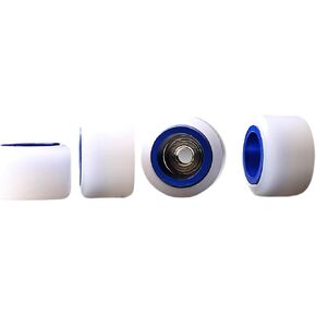 Fingerboard LongSpin Pro Wheel Finger Skateboard Extreme Sports Durable skid Strong Grip Handmade Outperform Polyurethane 7.62mm Twin Sheel White-Blue Wheel