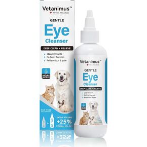 قطرات العين للكلاب والقط 150 مل/5 fl.oz قطرات نظافة العين تنظيف الجسيمات الخارجية العميقة ، يقلل من الجفاف والدموع قطرات العين