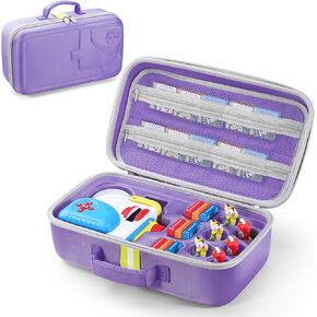 Carrying Case Compatible with Little Tikes Story Dream Machine Starter Set, Portable Storage Case for Books, Character and Other Accessories (Purple)