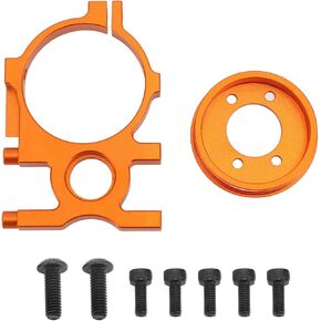 Topyond Aluminum Motor Mounts, Orange Aluminum Rc Car Motor Mount Set, Tmaxx Conversion Kit with Screws for ZD Racing 1/8 Rc Car