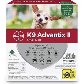 K9 Advantix II للكلاب الصغيرة ، 4 عدد (حزمة 1)