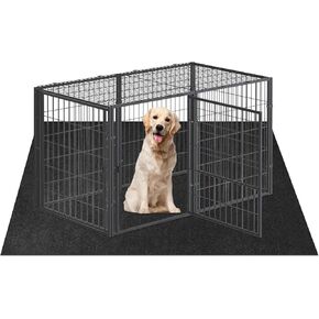 Dog Playpen Mat, Dog Crate Pad Liner for Kennel Training Under Pet Cage Mat Absorbs Waterproof Non-Slip Reusable Puppy Pad to Protect Floors, 59 x 48 inches