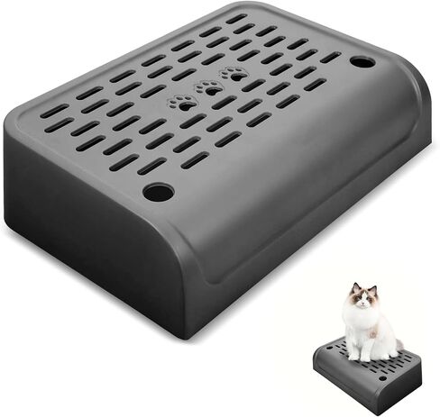 Cat Ramp for Litter Robot, Self Cleaning Cat Litter Box Step with Storage Litter Box Ramp for Small Step Stool with Filter Function Suitable for Small & Elderly Cats(Gray) in Kuwait