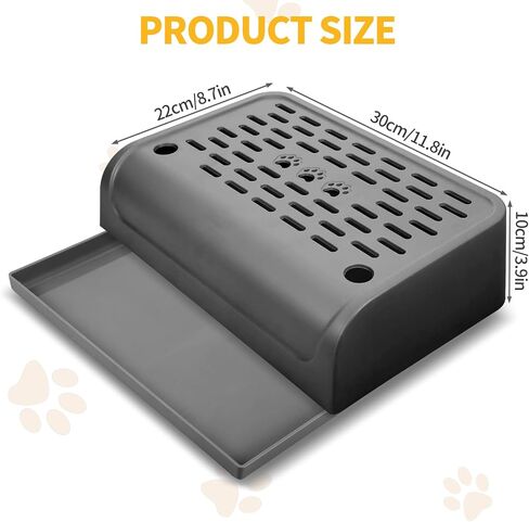 Cat Ramp for Litter Robot, Self Cleaning Cat Litter Box Step with Storage Litter Box Ramp for Small Step Stool with Filter Function Suitable for Small & Elderly Cats(Gray) in Kuwait