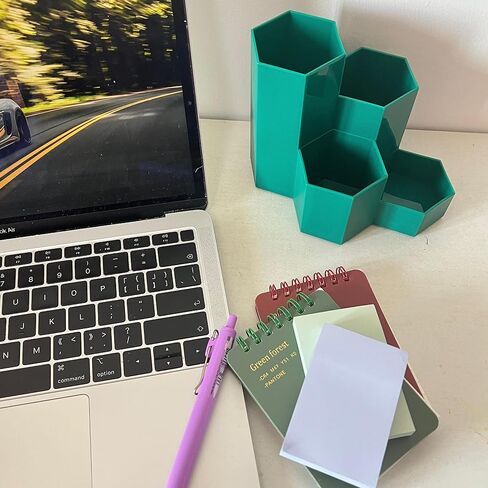 Pencil Holder Pen Cup Pen Holder Desktop Organizer Storage Case Stationery Organizer with 4 Compartment for School Home Office Supplies in Saudi Arabia