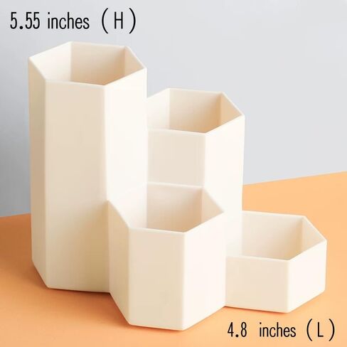 Pencil Holder Pen Cup Pen Holder Desktop Organizer Storage Case Stationery Organizer with 4 Compartment for School Home Office Supplies in Saudi Arabia