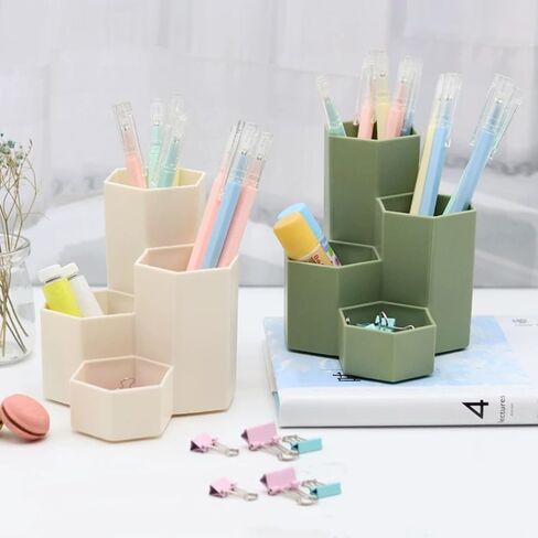 Pencil Holder Pen Cup Pen Holder Desktop Organizer Storage Case Stationery Organizer with 4 Compartment for School Home Office Supplies in Saudi Arabia