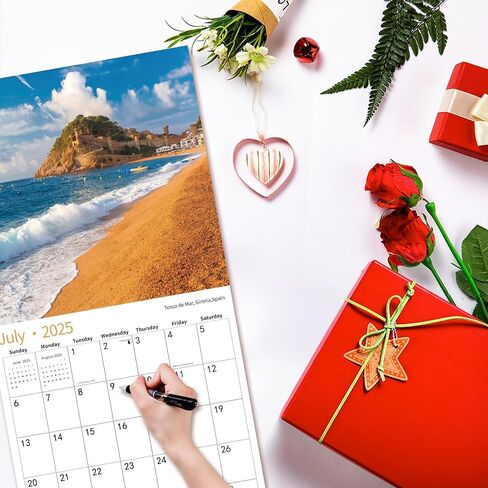 2025 Wall Calendar,Calendar 2025, November 2024 - December 2025, Wall Calendar Puppy Dog, 12" x 24" Opened,Full Page Months Thick & Sturdy Paper for Calendar Organizing & Planning in Saudi Arabia