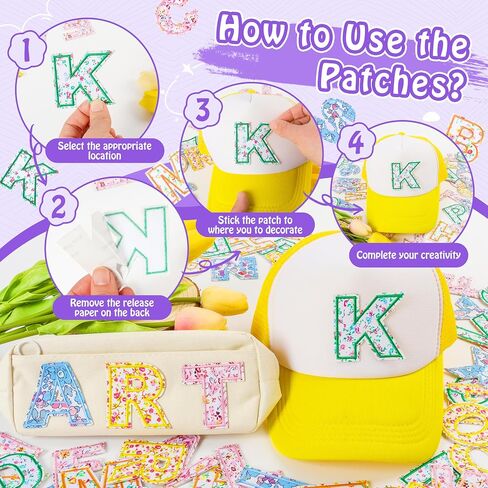 NICEVINYL Self-Adhesive Letter Patches for Backpacks: 62Pcs Pink in Saudi Arabia
