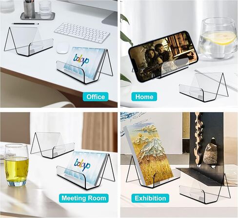 حامل بطاقة Boloyo Acrylic Business للمكتب ، 6 مساءً عرض بطاقة العمل حاملات سطح المكتب السعة 60 بطاقة in Kuwait