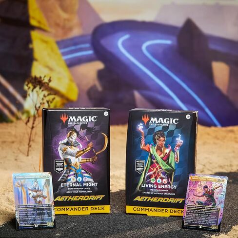 Magic: The Gathering Aetherdrift Commander Deck - Living Energy (100-Card Deck, 2-Card Collector Booster Sample Pack + Accessories) in Saudi Arabia