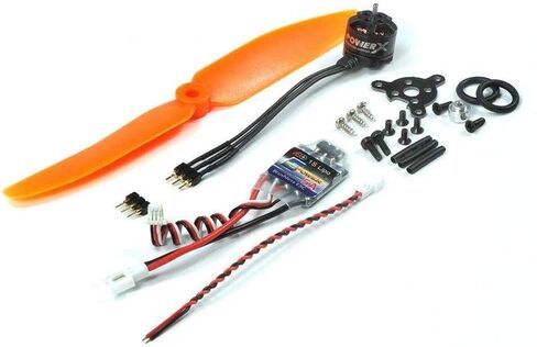 1S 3.7V Micro Brushless Motor MC1106-3800KV with ESC Power Combo Used for Fixed Wing Micro Indoor Airplane F3P Model Airplane (C1106-P2) in Kuwait