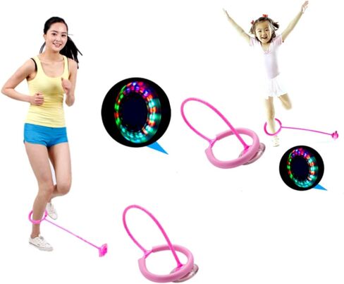 Ankle Skip Ball for Kids, Colorful Flash Wheel Swing Skip It Ball, Toys for Girls & Boys, Sports Fitness Toys, Gifts for Halloween & Christmas, Age 5-10 Years in Kuwait