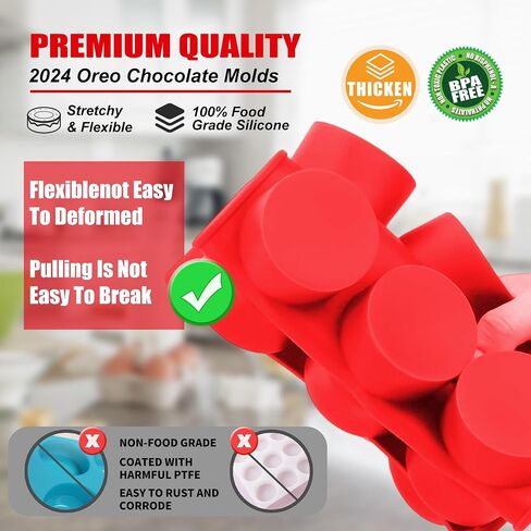 (2 Pack) 8-Cavity Round Silicone Mold for Soap, Cake, Bread, Cupcake, Cheesecake, Cornbread, Muffin, Brownie, and More in Saudi Arabia
