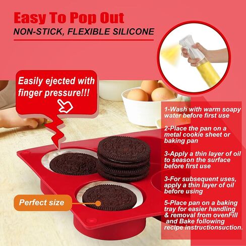 (2 Pack) 8-Cavity Round Silicone Mold for Soap, Cake, Bread, Cupcake, Cheesecake, Cornbread, Muffin, Brownie, and More in Saudi Arabia