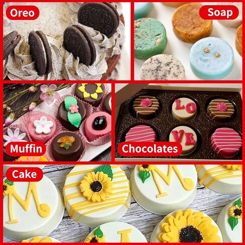 (2 Pack) 8-Cavity Round Silicone Mold for Soap, Cake, Bread, Cupcake, Cheesecake, Cornbread, Muffin, Brownie, and More in Saudi Arabia