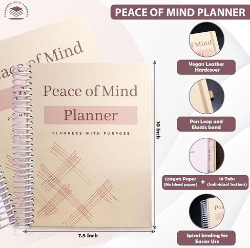 مخطط نهاية الحياة - ترتيبات نهائية موجهة عندما ذهبت إلى دفتر منظم المصنف للمعلومات المستفيدة ، سوف التحضير ، التمنيات الأخيرة ، التخطيط الجنائزي - راحة البال B5 in Kuwait