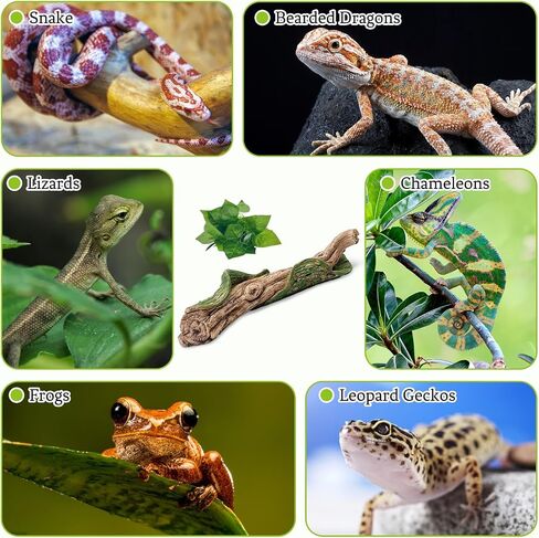 Reptile Climbing Branches Decor 3 Pcs Corn Snake Terrarium Habitat Decoration Resin Tree Branch for Bearded Dragon Lizard Geckos Frog Chameleon and Hermit Crab in Saudi Arabia