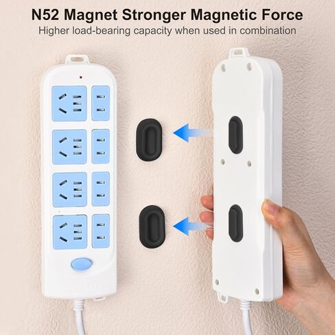 Magnetic Remote Control Holder Wall Mount 4 Pack Soft Silicone Remote Control Caddy with Strong Adhesive Remote Holder - Black in Kuwait