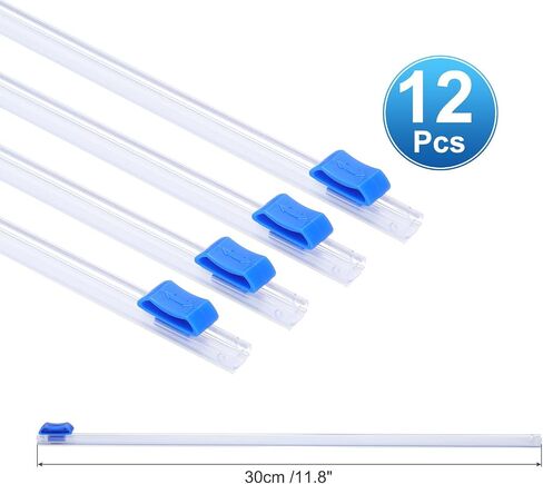 PATIKIL 12pcs Plastic Wrap Cutter, 14in Plastic Wrap Slide Cutter Self Adhesive Installation Replacement for Aluminum Foil Wax Paper Parchment Paper Wrap Dispenser, Blue in Saudi Arabia