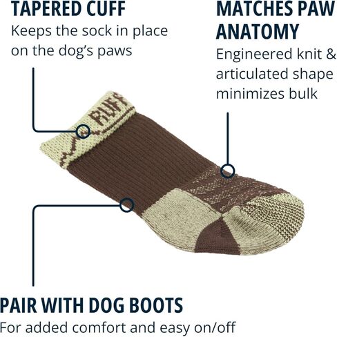Ruffwear, Bark'n Boot Socks, Comfortable Dog Socks & Boot Liners, Blue Pool, 2.00 in/ 2.25 in in Kuwait